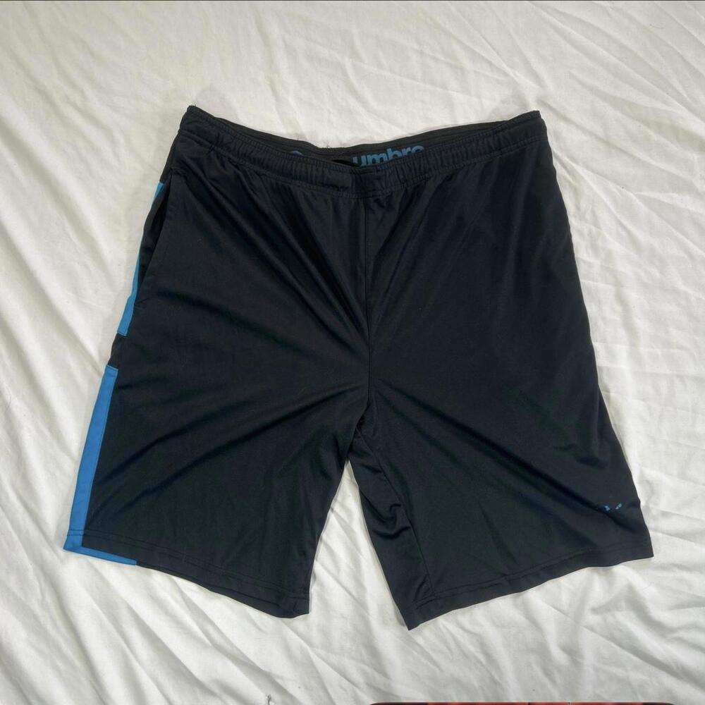 Men's Black and Blue Umbro Shorts